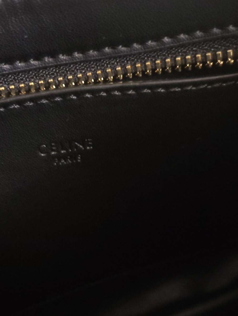 Celine Black Shoulder Bag with Gold Triomphe Accent - Picture 7 of 7